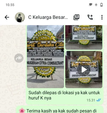 Pengiriman Papan Bunga Duka Sukarasa